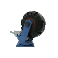 小推車鐵芯橡膠輪工業腳輪 6寸8寸10寸 12寸加厚型萬向輪剎車輪