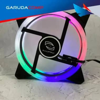 ILLUPRO Fan Casing RGB 12 cm Fan Dual Ring Saturn RGB Fan Gaming RGB Fan 12cm