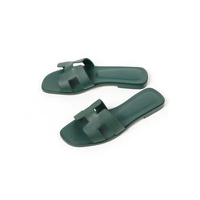 Sandal HERMES ORAN EPSOM VERT GREEN SANDAL 100% ORIGINAL 37