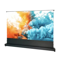 120inch 4K ultra short throw projector screen ALR CLR screen electric floor rising up projection screen for UST projection