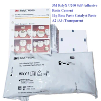 3M RelyX U200 Self-Adhesive Resin Cement Clicker And Automix 8.5g And 11g Base Paste Catalyst Paste A2 A3 Transparent