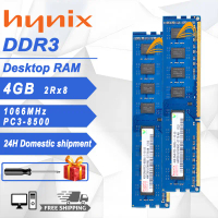 Hynix 4GB DDR3 1066Mhz DIMM 1.5V RAM, Modul Memori Desktop, 2Rx8 PC3-8500U, Stok Sedia, 1 keping  De