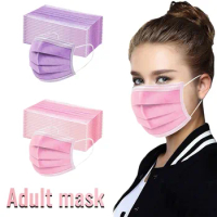 Women Man Solid Mask Mascarillas Disposable Face Mask 3ply Ear Loop Anti-pm2.5 Mask Halloween Cosplay Protective Face Mask