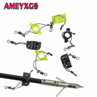 24Pcs Archery Bowfishing Safety Slides Arrow Slider Barrel Swivel for 8mm Arrow Shaft Bow Fishing Hunting Shooting Accessories