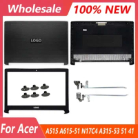 New Original For Acer A515-51 A615-51 N17C4 A315-53 A315-51 A315-41 A715-71 LCD Back Cover Front Bezel Hinges Screws Black 15.6