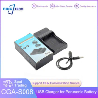 DE-A40A DE-A39B USB Charger for Panasonic Battery DMW-BCE10 CGA-S008 Fit Lumix DMC-FS5 FS20 FX30 FX33 FX35 FX36 FX37 FX55 FX500