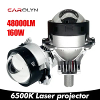 Carolyn Laser Projector 6500k H4 H7 Lens Headlights 48000 Lumen Car Lights 3 Inches160W Led Projector Headlight Car Accessories