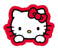 大賀屋 HELLO KITTY 磁鐵 磁吸 冰箱磁鐵 紅色 凱蒂貓 三麗鷗 文具 KT 正版 授權 L00010521