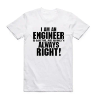 NG 2024 men clothing Summer Casual O-Neck Short Sleeves Funny Tshirt 4XL Men Printing Trust Me I Am An Engineer T-shirt