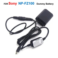 NP-FZ100 Fake Battery+USB Type-C PD Power Bank Cable Adapter For Sony A1 A7 A9 A7C A7III A7RIII A7SIII A7RM4 A7RIV A9II A6600