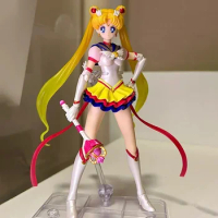 Bandai Sailor Moon Anime Figure Eternal Moon Genuine Shf A Movable Model Kawaii Doll Girls Birthday Gift Surprise Gift