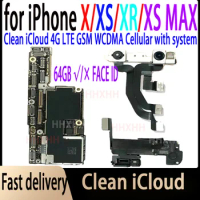 for iPhone Xr Mother Board 64GB 128GB Motherboard for iPhone Xs/Xs Max Motherboard With Face ID IOS System Logic Board