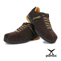 PAMAX 帕瑪斯 超機能頂級PU彈力雙氣墊高抓地力安全鞋/寬楦/舒適/(PS04655FEH 咖/男女)