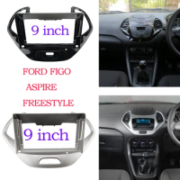 BYNCG 9 Inch 2 Din Car Fascia Cable Canbus for Ford Figo Aspire 2015-2018 Panel CD DVD Player Audio Frame Dashboard Mount Kit