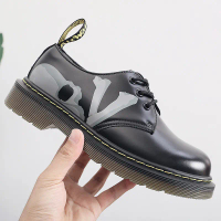 Kasut Martin, BAPE X MMJ, Bertemakan Gaya British, Potongan Rendah, Diperbuat daripada Kulit Tulen, 
