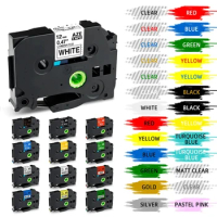 31 Colors TZE 231 631 831 Label Tape 12mm Compatible for Label Work for Brother P-touch Label Printer PT-H110 PT-E1000 PT-P710BT
