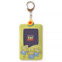 小禮堂 迪士尼 三眼怪 造型票卡收納套鑰匙圈 (綠站姿款) 4710588-016992