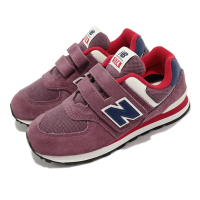 New Balance 休閒鞋 574 Wide 中大童鞋 酒紅 海軍藍 寬楦 魔鬼氈 經典 NB 紐巴倫 PV574NX1W