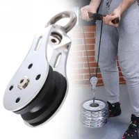 300kg Pulley M8 Fixed Pulley Bearing Lifting Pulley Crown Block Crane Pulley Block Hanging Wire Towing Wheel for 3-8mm Wire Rope