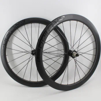 Newest 50mm 700C Road bike matt UD full carbon fibre tubular clincher tubeless rims carbon bicycle wheelset disc brake CT31 hubs