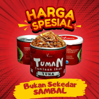 Sambal Rumahan Tumisan Ikan Tuna Enak Vighy - Isi 150gr - Kaleng, Food