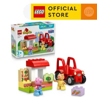 LEGO DUPLO Peppa Pig 10468 Tractor and Market (18 Pieces), Mainan Anak Perempuan, Mainan Anak, Maina