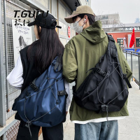 旅行大師斜挎包男款大容量背包斜挎工裝挎包單肩包郵差包機能潮牌