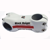 Black Knight CarbonFiber Stem, Road Bike Mountain Bicycle Parts, 70/80/90/100/110/120/130mm Angle 6 17 Degree White