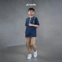 HOOFLA Set Koko Celana Jogger Anak Laki Laki Muslim Setelan Koko Jogger Furqon Baju XL Navy