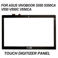 replace 15.6 inch FOR Asus Vivobook S550 S550CA V550 V550C V550CA laptop Touch Screen Digitizer front Glass panel PANEL