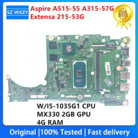 For Acer Aspire A515-55 A315-57G Extensa 215-53G Laptop Motherboard I5-1035G1 CPU MX330 2GB GPU 4G RAM DAZAUIMB8C0 NBEGB11002
