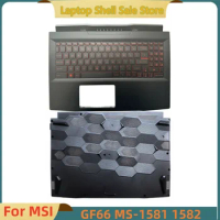 NEW Laptop Top Case For MSI GF66 MS-1581 1582 Katana GF66 TOP COVER Palmrest Cover Upper Case With Red backlight Keyboard