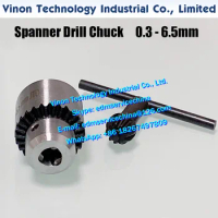 Capacity 0.3-6.5mm edm Spanner Drill Chuck with Key Set, edm Drill Key Chuck for EDM Superdrill machines