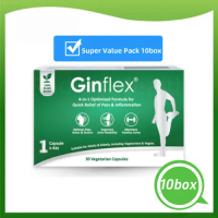 【buy 3 free 1】EXP 06 2027(Super Value Pack 10box)Ginflex Veggie Capsule (1box/30 Vegetarian Capsules