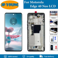 Original AMOLED For Motorola Edge 40 Neo LCD Display XT2307-1 Touch Screen Digitizer Assembly For Moto Edge40 Neo LCD Replace