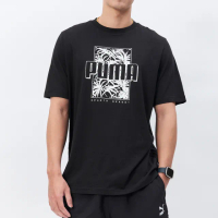 【PUMA】基本系列 Palm Resort 男款 黑白色 運動 休閒 圓領 歐規 T恤 短袖 68300001