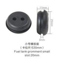 Wholesale 300pcs Brush Cutter Grass Trimmer Fuel Oil Pipe stopper Hose Rubber Washer grommet With 2 Holes Replacement Tank Pipe