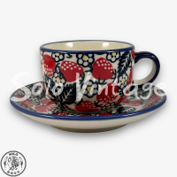 【SOLO 波蘭陶】Manufaktura 波蘭陶 200ML 咖啡杯盤組 野莓花園系列
