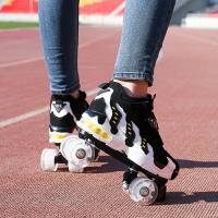 新款溜冰鞋成人雙排四輪男女花樣閃光輪旱冰鞋旱冰場運動輪滑運動