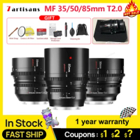 7artisans 12mm 14mm T2.9 35mm 50mm 85mm T2.0 Full Frame Cine Spectrum Lenses For Sony E Leica TL SIGMA FP Nikon Z5 Canon EOS-R