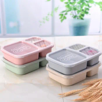 1 PC Portable Mini Bento Lunch Boxs Set 3 Grid Microwave Thermal Containers For Children Picnic Food Container and Storage