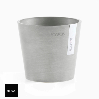 【HOLA】Ecopots 阿姆斯特丹 13cm 環保盆器 白灰色