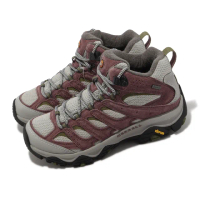 【MERRELL】戶外鞋 Moab 3 Mid GTX 女鞋 粉 灰 防水 Vibram 郊山 越野 中筒 登山(ML037496)