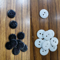 Butang Hitam /Butang Putih / Butang Baju / Butang Baju Blouse- 10pcs/pack