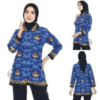 Seragam batik Korpri Pria Wanita Terbaru 2025 lapis furing Bahan elegan adem halus warna soft detail