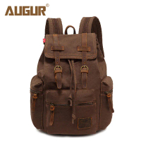 AUGUR/aoGe beg kanvas vintaj beg galas lelaki beg komputer riba beg sekolah pelajar sumber stok dala