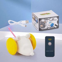 模擬智慧遙控老鼠逗貓自嗨解悶神器電動玩具貓咪狗狗玩具 遙控科技老鼠-黃色 彩盒 模擬智慧遙控老鼠逗貓自嗨解悶神器電動玩具貓咪狗狗玩具
