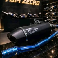 knalpot original Tom Zecro Black bass adem full set 1 cylinder R15 v3 leheran biru