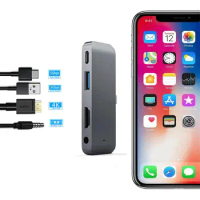 4 In 1 USB Type C Hub Adapter With Aux 3.5mm Interface 4k Hdmi-compatible For Ipad Pro 11/12.9 2019/2020 Laptop Accessories