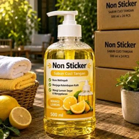 Siceling Sabun Cuci Tangan Non Sticker 500 ml Cairan Handwash Pump - Lemon / Apel / Stroberi / Anggu